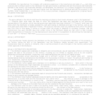 수입판매대리점계약서 (영문) 수입판매대리점계약서 (영문)